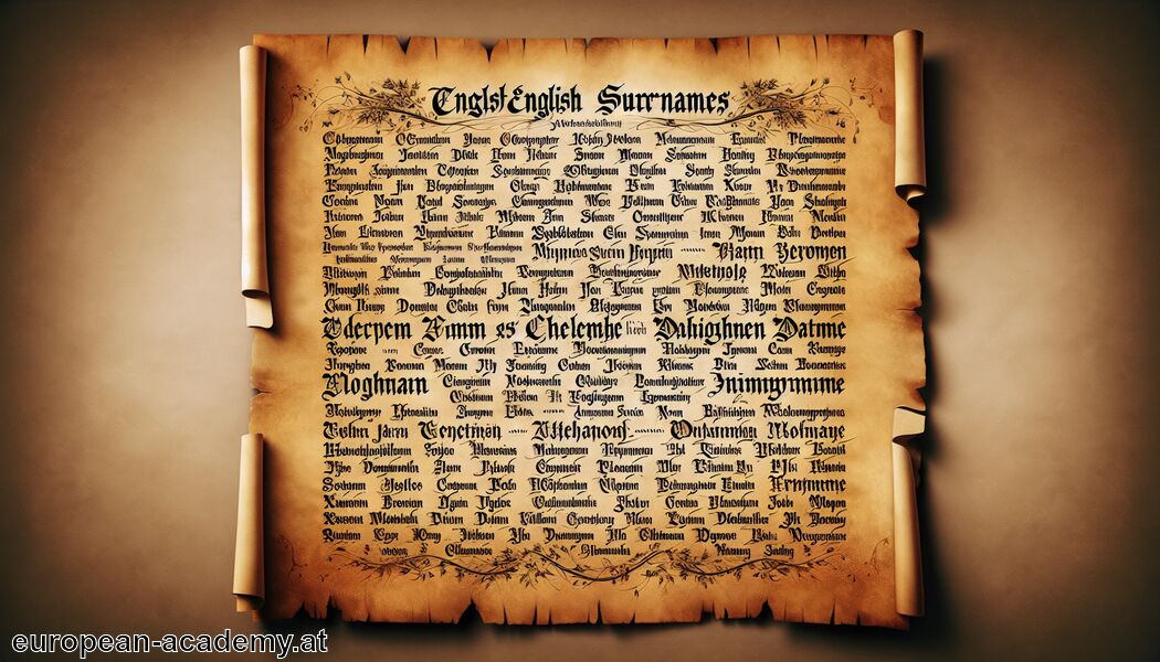 Englische Nachnamen: Herkunft, Liste und Bedeutung